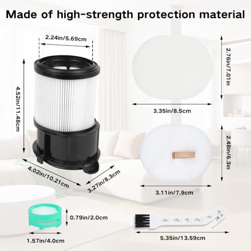 Image of Filter Replacement for Shark IP3251, IP3252, IP3253 Cordless Stick Vacuum | 2 Handheld Vacuum Post-motor Filter, 2 Dock Filter, 2 Pre-motor Filter Assembly, 2 Pre-moter Filter 2 Odor Cartridge