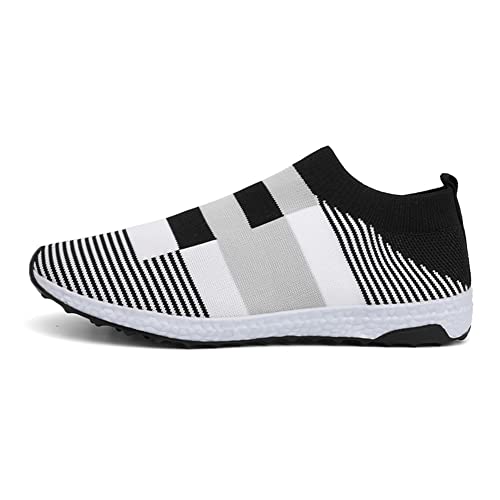 LLTMALL Women's Laceless Mesh Sneakers Slip on Lightweight Stability Running Shoes2