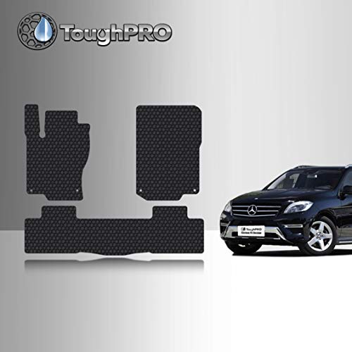 TOUGHPRO Floor Mats Accessories Set (Front Row + 2nd Row) Compatible with Mercedes Benz GLE All Weather Heavy Duty (Made in USA) Black Rubber 2016 2017 2018 2019
