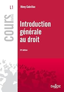 Book's Cover of Introduction générale au droit - 10e éd.