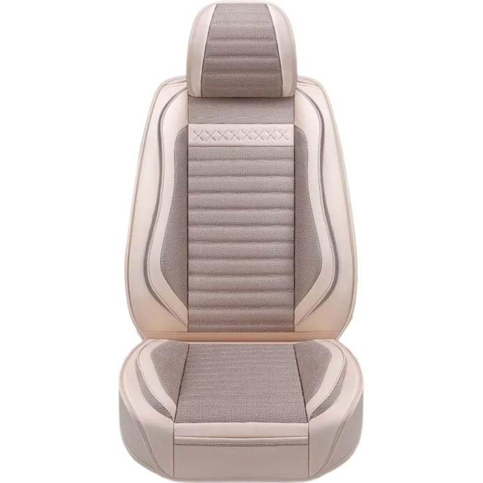 Housse de siège auto beige universelle en tissu durable protection intégrale