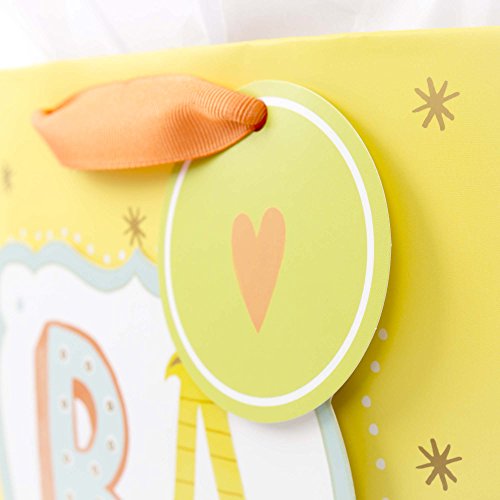 Hallmark 5WDB2128 13 Inch Large Gift Bag With Tissue Paper (B-A-B-Y, Yellow) For Baby Showers thumb #5