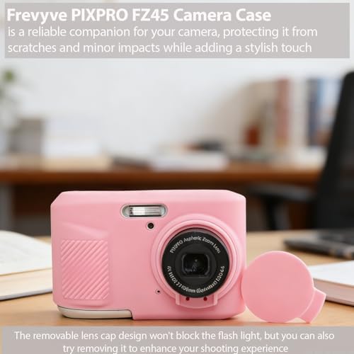 Funda silicona para cámara Kodak PIXPRO FZ45 color rosa miniatura 4