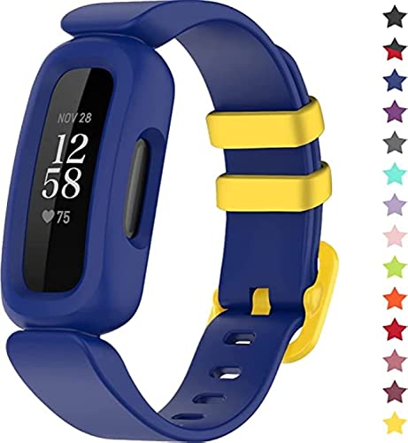 KINOFT Compatible with Fitbit Ace 3 Bands Kids, Soft Silicone Waterproof Bracelet Accessories Sports Watch Replacement band for Fitbit Ace 3 Strap Boys Girls
