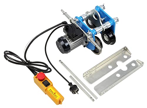 Pro-Lift-Montagetechnik Elektrische Laufkatze 999kg Tragkraft für Seilwinde Kettenzug mit Antrieb 230V
