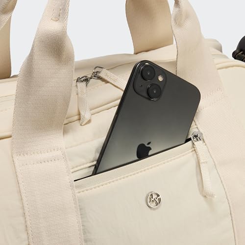 Pander 23L Small Gym Duffel Bag with Shoe Compartment, Versatile Gym and Travel Companion, Spacious, and Organized - Ideal for Active Lifestyles (White Opal)2