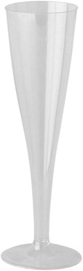 Plasware Resuable Crystal Plastic Champagne Flutes - 25