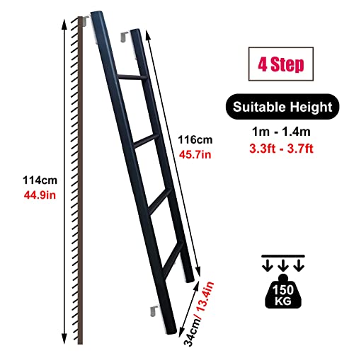 Escalera ajustable con gancho para litera y dormitorio juvenil 140 cm 3