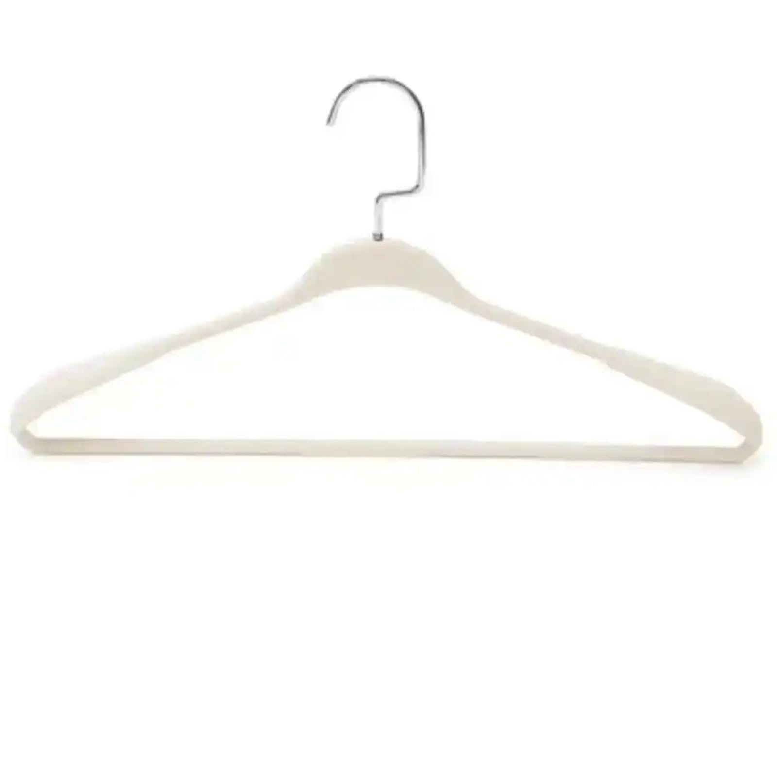 Hangers Flocking Hanger 8PCS For Shelf Organizer Garment Non-slip Hook Suit Without Trace Clothing Display Rack(Beige 8PCS)