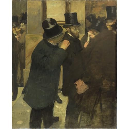 Toile Degas Portraits à la Bourse 101x127cm idée cadeau prestige décoration maison
