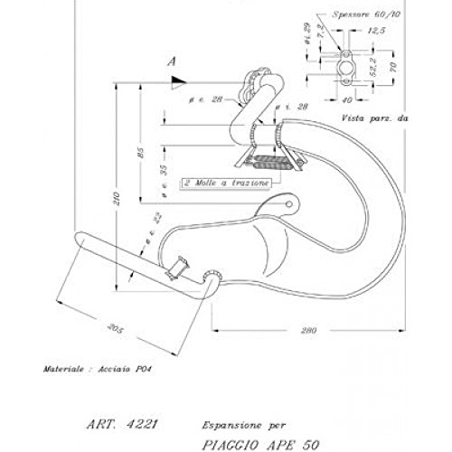 Preisvergleich Produktbild Auspuffanlage LeoVince Komplettanlage LEOVINCE, Stahl für Piaggio Ape 50