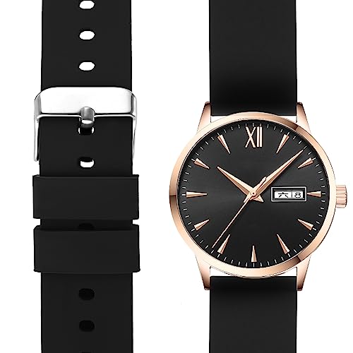 cobee 2 pulseiras de silicone para relógio, pulseira macia à prova d'água de liberação rápida com f