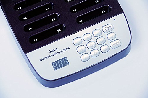 SHIHUI 32 Coaster Pager Buzzer+1 Keypad Caller Wireless Paging Calling System Guest Waiting Pager for Restaurant Cafe Shop Customer take Food