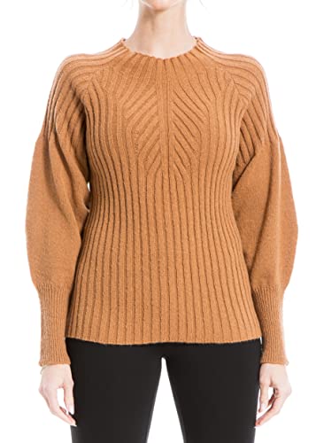 Max Studio Women's Balloon Sleeve Sweater, Vicuna, Small #TOP18