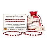raian ®️ Pulsera 7 Nudos Roja – Pulsera Hilo Rojo del Destino para Parejas | Pack 2 Unidades | Pulsera Roja 7 Nudos Mal de Ojo | Amuleto de Protección y Suerte | Amistad | Incluye sobre,carta y QR