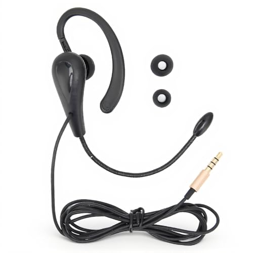 Call Center Headset Ear Hook Single Sided 3.5mm Customer Service Headphone with Microphone for Laptop Mobile Phones, Call Center Wired Headset USB for PC/Laptop/Skype/Computer