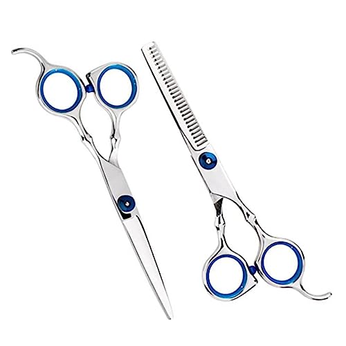 FRCOLOR Set Di 10 Forbici Da Parrucchiere Comode Da Impugnare Con Impugnatura Ergonomica Forbici Per Il Taglio Dei Pettine Clip E Spazzola Per Uso in Salone O A Casa
