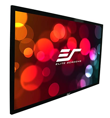 Image of Elite Screens Sable Frame Series 109 inch Fixed Frame Projector Screen - 16:10, 4K Ultra HD & Active 3D Ready, Works with Standard, Short & Ultra Short Throw Projectors - ER109WX1