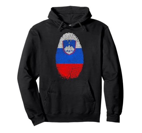 Slovenia Flag Fingerprint Slovenian Gift for Slovenians Sudadera con Capucha