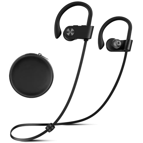 Image of Bluetooth Headphones, Bluetooth 5.3 IPX7 Waterproof Wireless Sports Earbuds for Workout Gym, 16 Hrs Playtime Running Headphones with Noise Cancelling Mic, HiFi Bass Stereo in-Ear Earphones