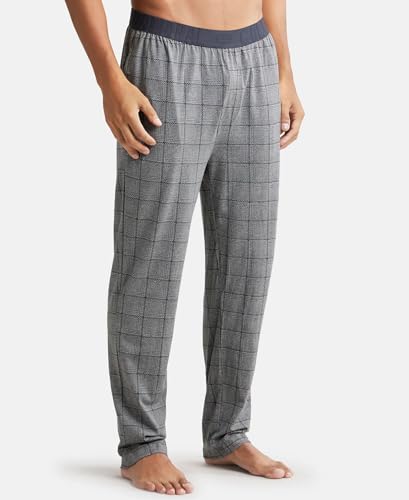 Image of Jockey IM03 Men Tencel Micro Modal Cotton Elastane Stretch Regular Fit Pyjama with Side Pockets (Colors & Prints May Vary)