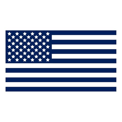 Image of American Flag Vinyl Decal USA Tactical Military Patriotic Subdued (Navy Blue) (Set of 2) Premium Waterproof Vinyl Decal Stickers for Car Truck RV Helmet Bumper Window Laptop Rearview Mirror