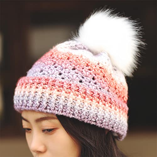 Shike Fairyland Gradient Color Cotton Cake Yarn,Medium-Fine Multicolor Rainbow Yarn For Knitting Or Crocheting,100G 60% Cotton 30% Acrylic 10% Wool,Self Striping Ombre Air Yarn (59, 1 Ball) #TOP5