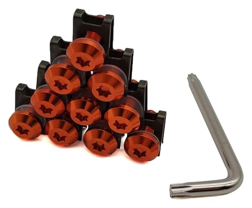 Für Yamaha FZ8 FZ6 XSR700 XSR900 XV950 XV250 Verkleidungsschrauben Karosseriefedern Muttern Bolzen(Orange)