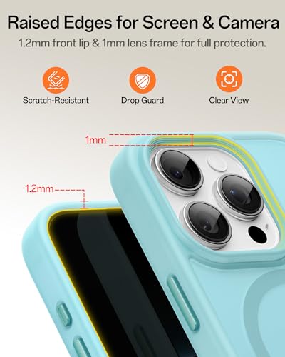 Image of UNBREAKcable Magnetic for iPhone 16 Pro Max Case 6.9-Inch, Compatible with MagSafe, Full Camera Protection, Built-in Magnetic Ring, Drop Protection Shockproof Slim Phone Cover - Mint Green