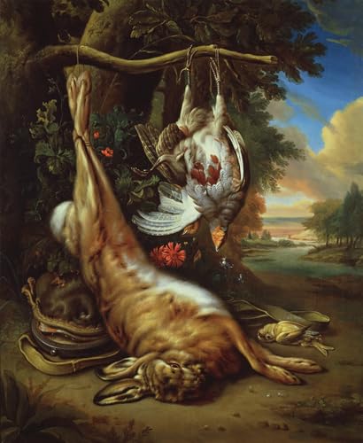 Tableau nature morte de gibier Jan Baptist Weenix impression toile 60x90cm
