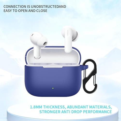 Image of Anvique Silicone Protective Case Cover for Oppo Enco Buds 3 Pro, Earbuds Accessories (Blue S)
