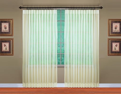 Image of Today's Curtain, Emelia Pinch Pleat Pair 96 inch W x 84 inch L Ecru, 2-Piece-Set