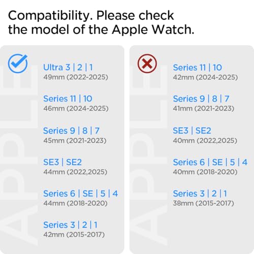 Spigen DuraPro Armor for Apple Watch Band for Apple Watch Ultra 3/2/1 49mm, Series 11/10 46mm, 9/8/7 45mm, SE3/SE2/SE/6/5/4 44mm, 3/2/1 42mm Durable Metal Connector Band