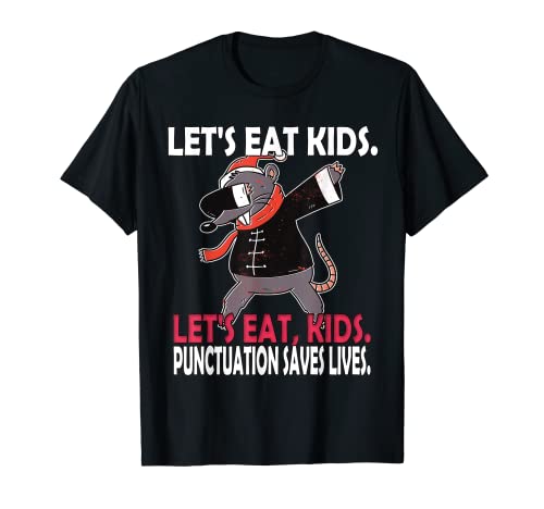 Camisa Gramática Para Maestro Divertido Niños Rata Let's Eat Kids Camiseta