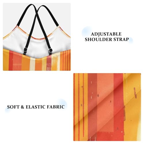 Red Stripes Kids Girls 1-Piece Swimsuit Beach Swimming Suits with Adjustable Straps Quick Dry3