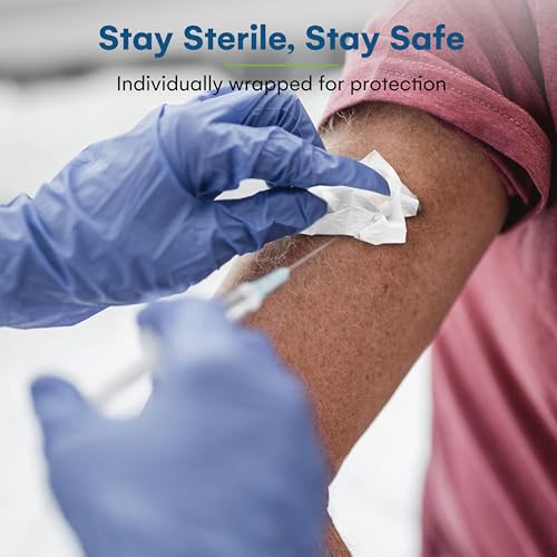 care touch alcohol wipes individually wrapped - prep pads with 70 isopropyl alcohol great for home medical amp first aid kits sterilized antiseptic 2-ply swabs 400 count