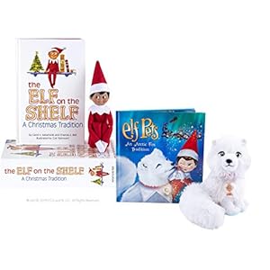 The Elf on The Shelf: A Christmas Tradition- Brown Eyed Boy with Elf Pets: an Arctic Fox Tradition