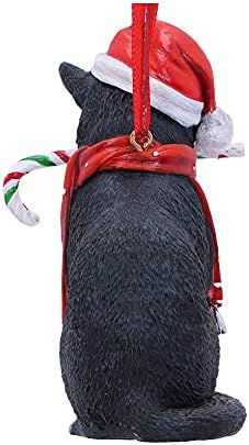 Nemesis Now Candy Cane Cat Hanging Ornament (LP) 9cm, Red