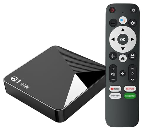 Image of 4K Android TV Box with 4GB RAM+32GB ROM Chromecast Built-in Android 14, Bluetooth 5.1 Dual Band CPU 2.4 /5GHZ HDR Support Smart OTT Box (Black, Google Assistant Working, HDMI Port Compatible)