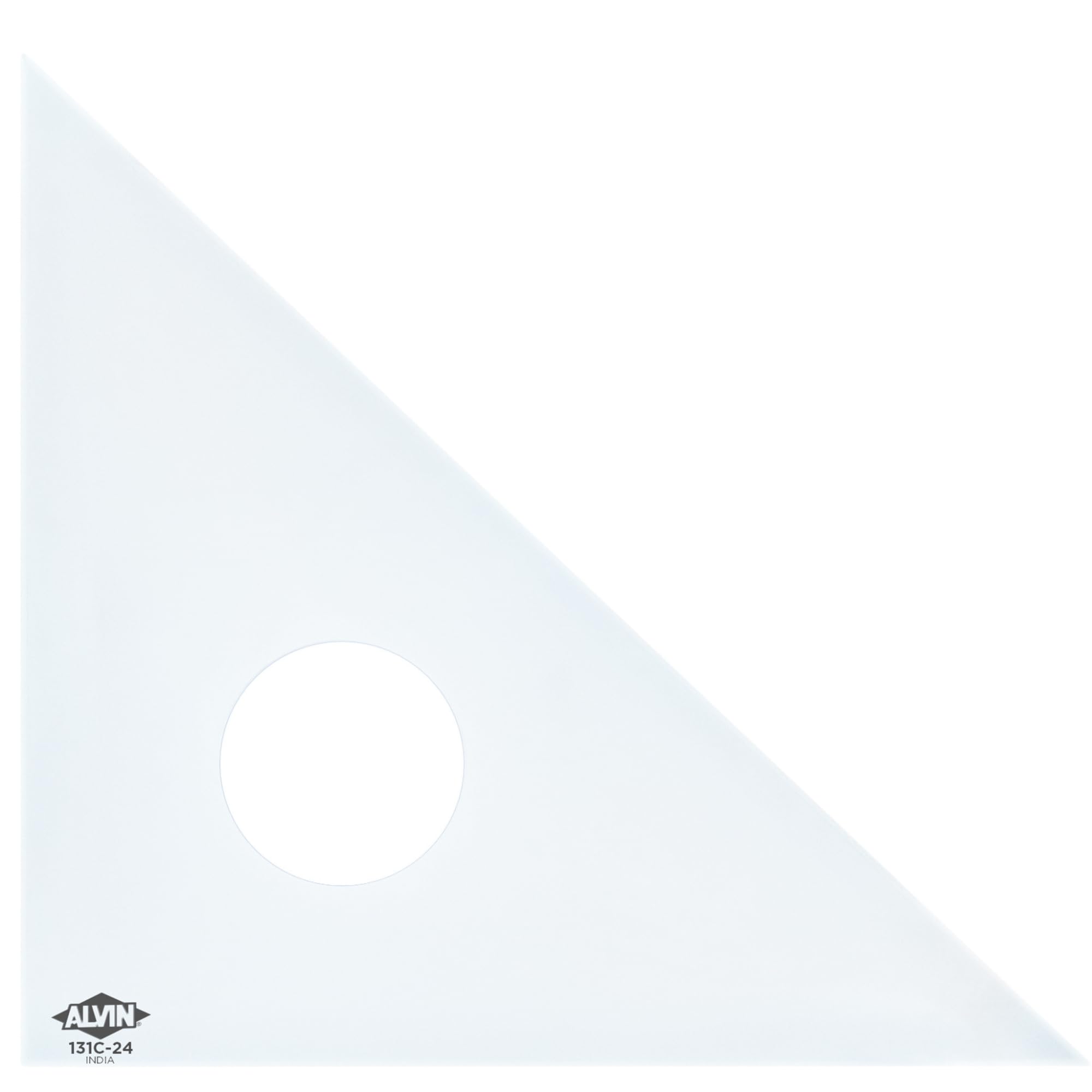 ALVIN Drafting Triangle, Clear Acrylic, 45/90 Degrees, 24 in, 131C-24