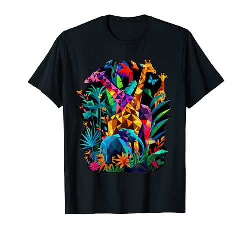 Safari Kaleidoscope: Geometric Wildlife Kaleidoscope T-Shirt