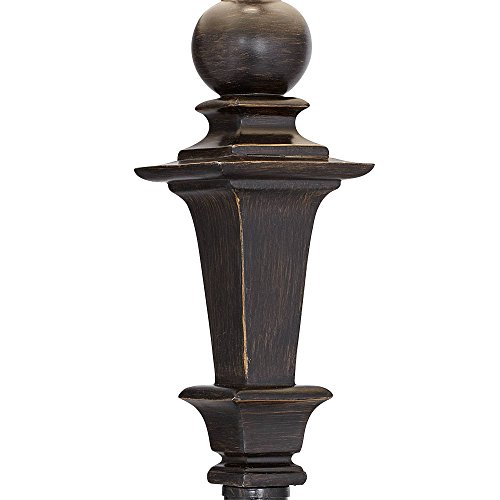 Regency Hill F15935R Madison Country Cottage Standing Floor Lamp 59 Inch Tall Italian Bronze Brown Metal Taupe Faux Silk Square Hardback Shade Decor thumb #2