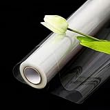【Tamaño perfecto】 El rollo de papel de celofán transparente mide 84cm de ancho x 35m de largo (lo doblamos por la mitad en un rollo de 42cm de ancho para el envío, y el ancho total desplegado es 84cm. Ábralo completamente antes de usarlo). Este rollo de celofán transparente ultralargo y grueso satisfará todas sus necesidades de regalo de bricolaje, ¡le gustará!