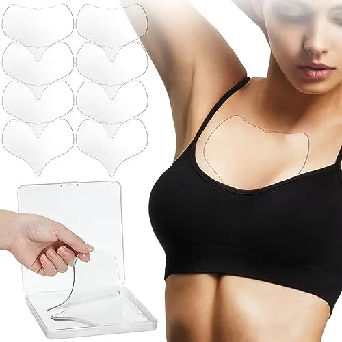 Panitay 8 Pcs Reusable Silicone Chest Wrinkle Pads for Woman Sleeping Chest Wrinkle Pads Anti Wrinkle Silicone Patches Firming Smoothing Wrinkle Patches for Chest Wrinkle Prevention with Storage Box