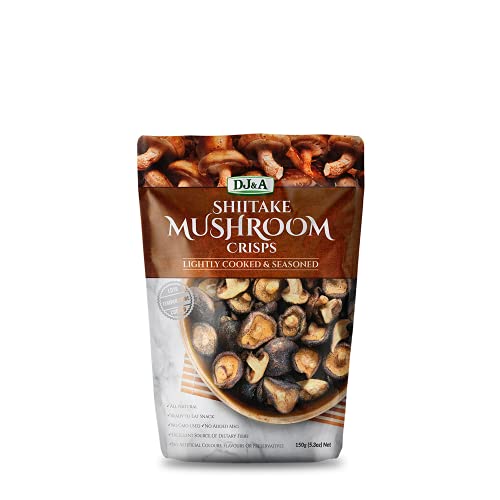 Shiitake Mushroom Crisps - Lightly Cooked and Seasoned 5.29 Ounce Per Bag (Pack of 3)