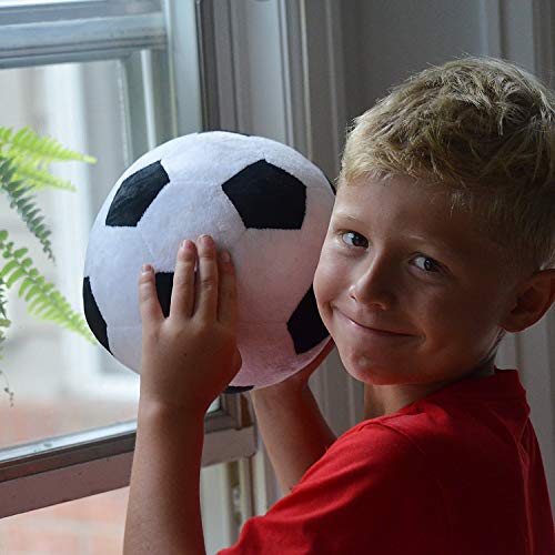 T Play Plush Soccer Balls Fluffy Stuffed Soccer Ball Plush Pillow Soft Plush Soccer Ball Pillow Durable Soccer Ball Stuffed Toy Stuff Soccerball Gift For Kids Boy Baby 7" L X 7" W X 7" H (7") #TOP7