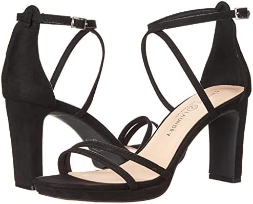 Chinese Laundry Women's TERI FINE Suede Heeled Sandal, Black, 8 | Image 6