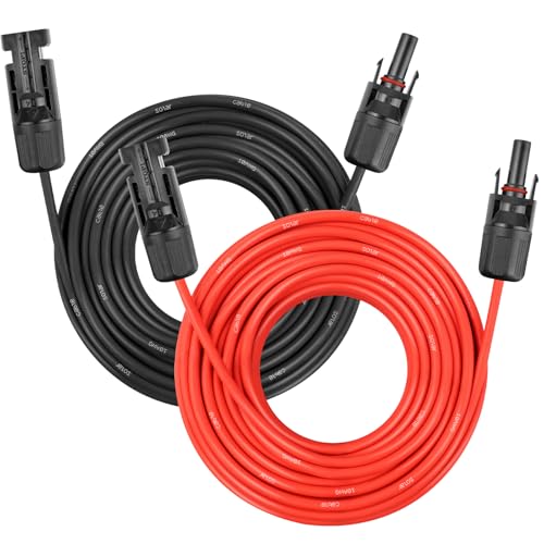 Câble d'extension pour panneau solaire 10 AWG de 23,6 m étanche pour camping-car