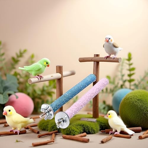 2-Pcs-Bird-Perch-Stand-ToyRandom-Bird-Perch-Stand-Toy-Wood-Parrot-Grinding-Claw-Sticks-Sanded-Cage-Toy-for-Parakeets-Finches-Parakeet-Toys-Sanded-Surface-Cage-Accessories-for-Parakeets-Finches