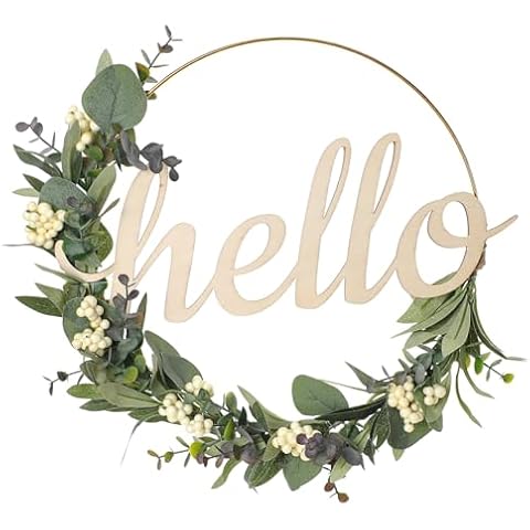 PartyforU 12 Inch Eucalyptus Wreath Cover